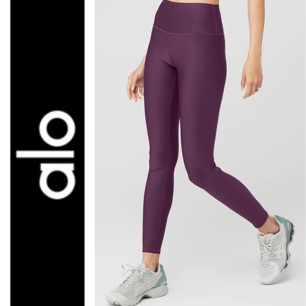 ALO Yoga High-Rise Plum Leggings